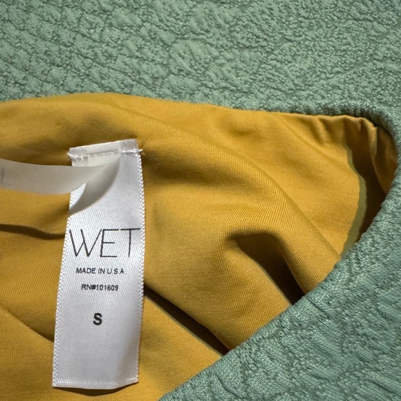 WET Designer Swimwear One Piece Moss Green Sexy Cutout Swimsuit  Size Small NWT - Picture 10 of 11